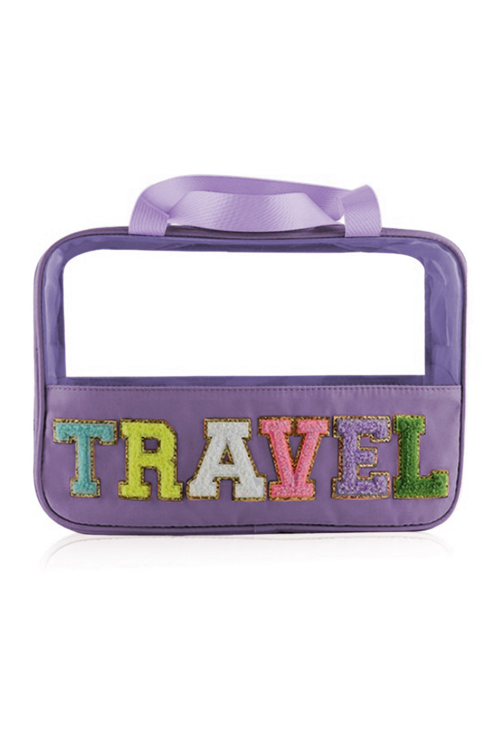 Parchment TRAVEL Letter Clear PVC Makeup Bag