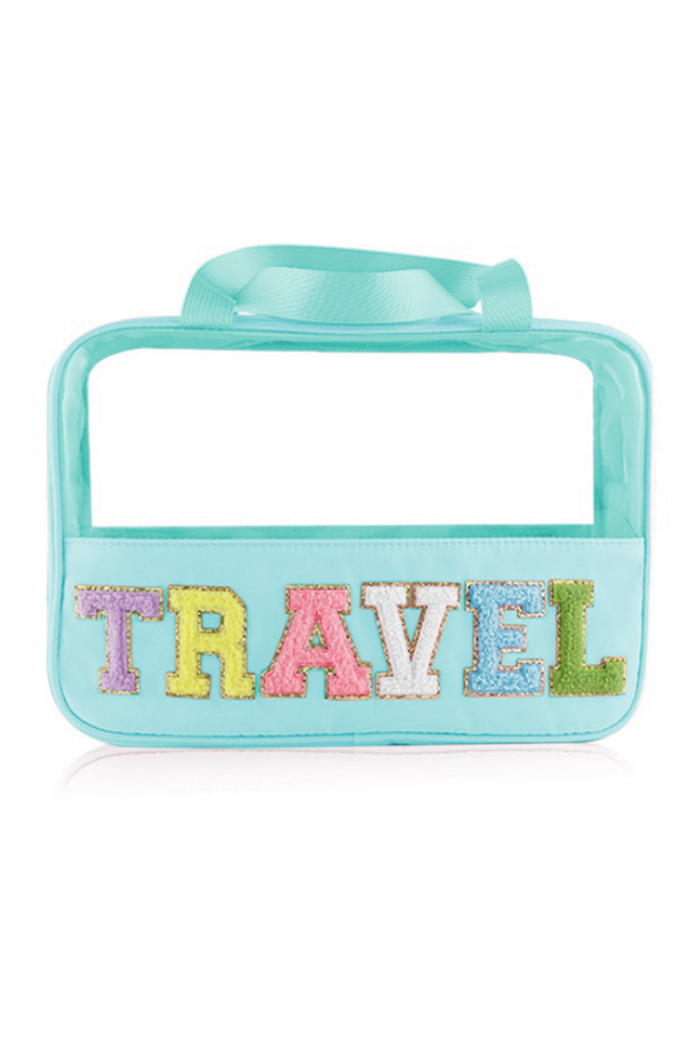 Parchment TRAVEL Letter Clear PVC Makeup Bag