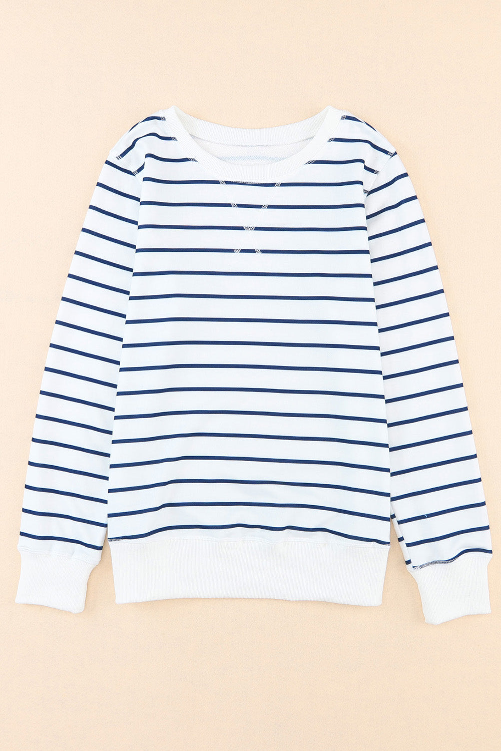 Striped Print Casual Long Sleeve Pullover Top