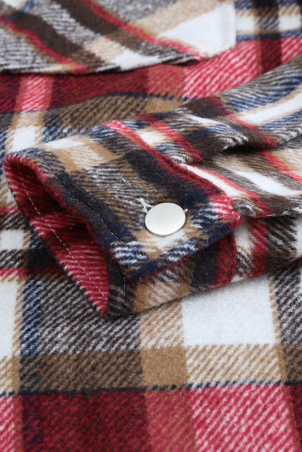 Plaid Button Up Long Sleeve Flannel Jacket