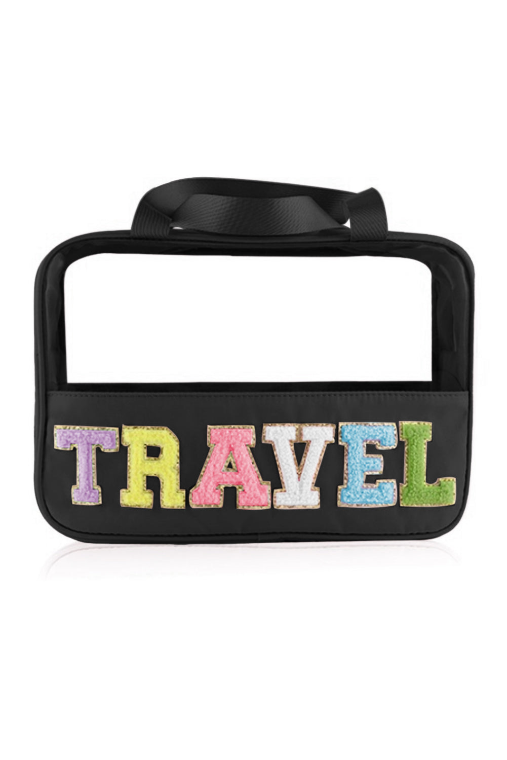 Parchment TRAVEL Letter Clear PVC Makeup Bag