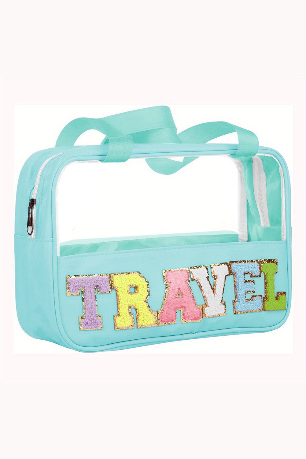 Parchment TRAVEL Letter Clear PVC Makeup Bag