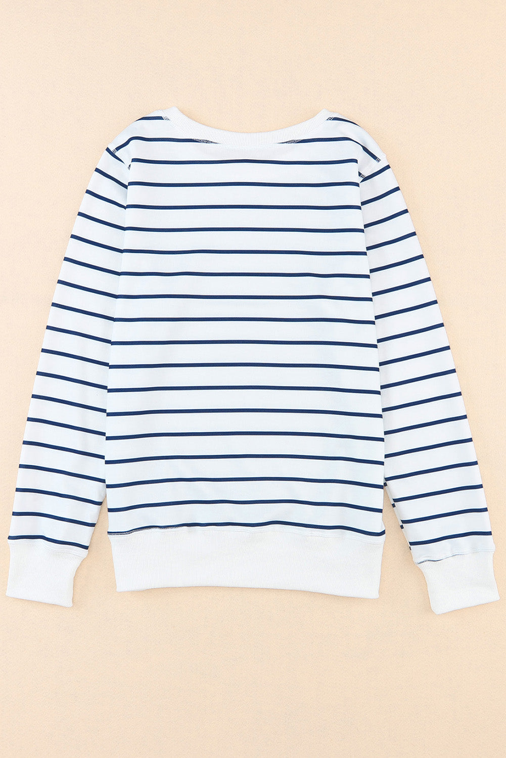 Striped Print Casual Long Sleeve Pullover Top