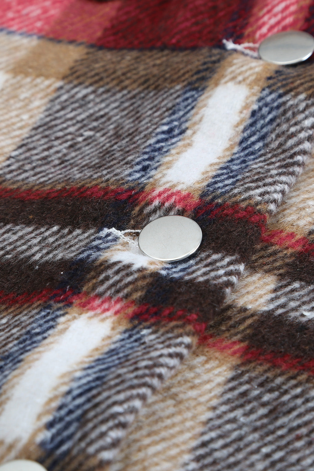 Plaid Button Up Long Sleeve Flannel Jacket